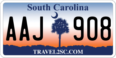 SC license plate AAJ908