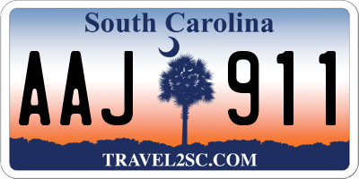 SC license plate AAJ911