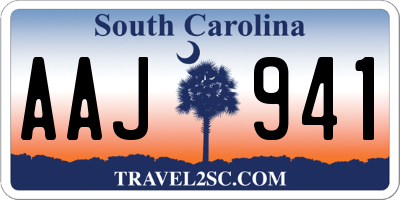 SC license plate AAJ941