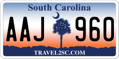 SC license plate AAJ960