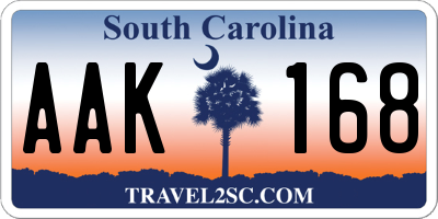 SC license plate AAK168