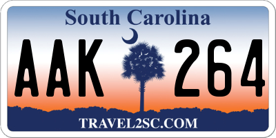 SC license plate AAK264