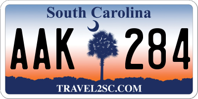 SC license plate AAK284