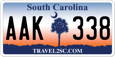 SC license plate AAK338