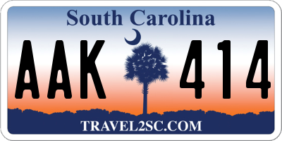 SC license plate AAK414