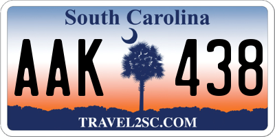 SC license plate AAK438