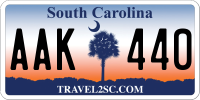 SC license plate AAK440