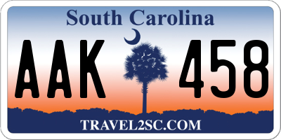 SC license plate AAK458