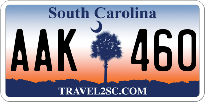 SC license plate AAK460