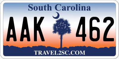 SC license plate AAK462