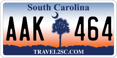 SC license plate AAK464