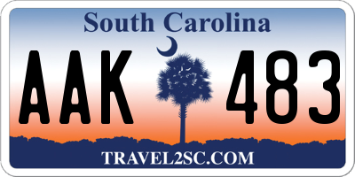 SC license plate AAK483