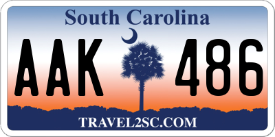 SC license plate AAK486