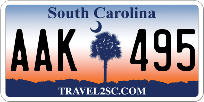 SC license plate AAK495