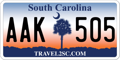 SC license plate AAK505