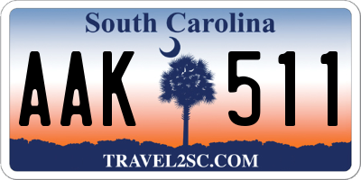 SC license plate AAK511