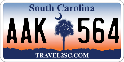 SC license plate AAK564