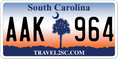 SC license plate AAK964