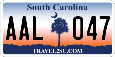 SC license plate AAL047