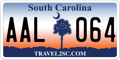 SC license plate AAL064