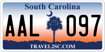 SC license plate AAL097