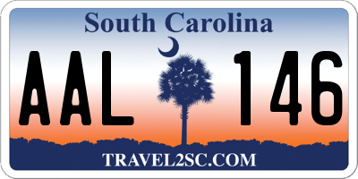 SC license plate AAL146