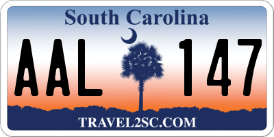 SC license plate AAL147