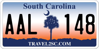 SC license plate AAL148