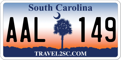 SC license plate AAL149