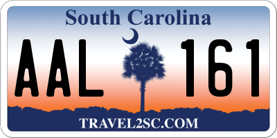 SC license plate AAL161