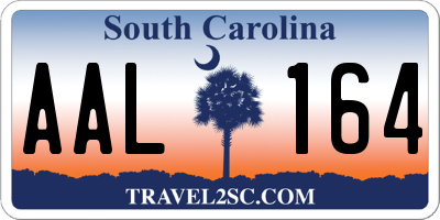 SC license plate AAL164