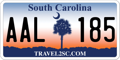 SC license plate AAL185