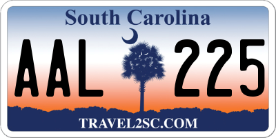 SC license plate AAL225