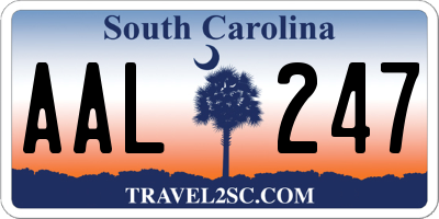 SC license plate AAL247