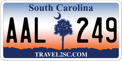 SC license plate AAL249