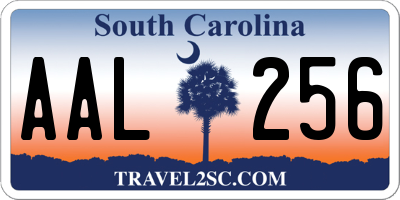 SC license plate AAL256