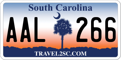 SC license plate AAL266