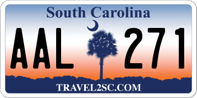 SC license plate AAL271