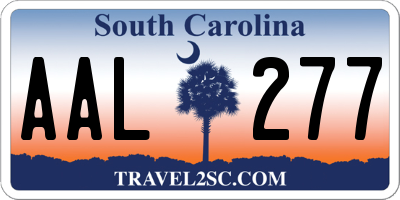 SC license plate AAL277