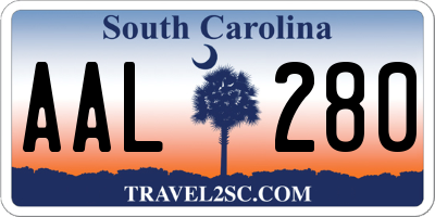 SC license plate AAL280