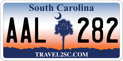 SC license plate AAL282