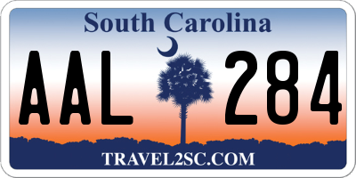 SC license plate AAL284