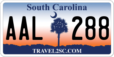 SC license plate AAL288