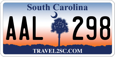 SC license plate AAL298