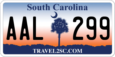 SC license plate AAL299