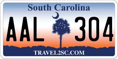 SC license plate AAL304