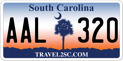 SC license plate AAL320