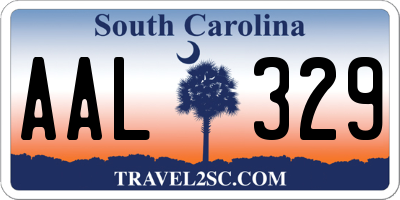 SC license plate AAL329