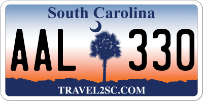 SC license plate AAL330