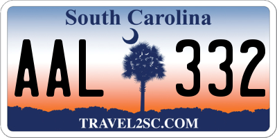 SC license plate AAL332